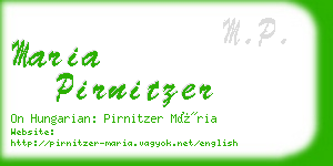 maria pirnitzer business card